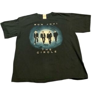 Vintage 2010 BON JOVI Band Concert Tee T-Shirt Cotton Adult Unisex Size Large
